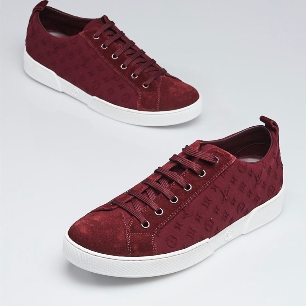Louis Vuitton Burgundy Monogram Neoprene Suede